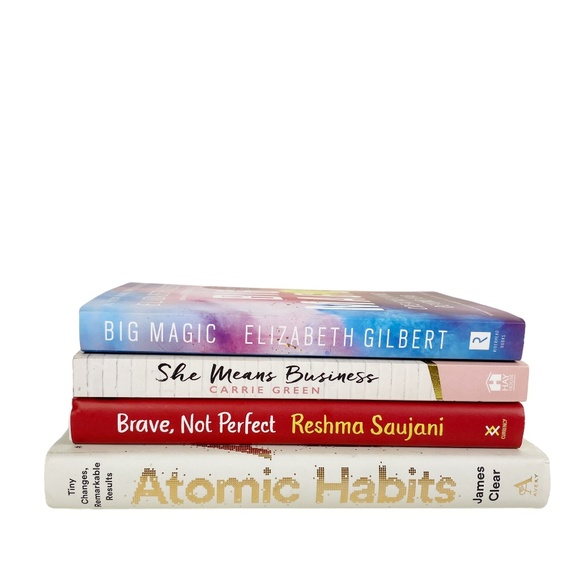 Career & Motivational Book Lot (4)-Big Magic, Atomic Habits, Brave Not Perfect.. - Picture 1 of 13